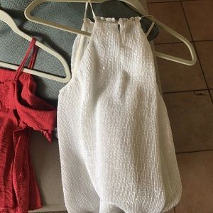 White glitter tank top from Zara